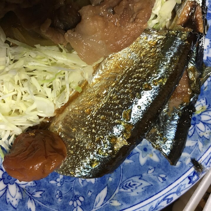 新さんまの梅生姜煮